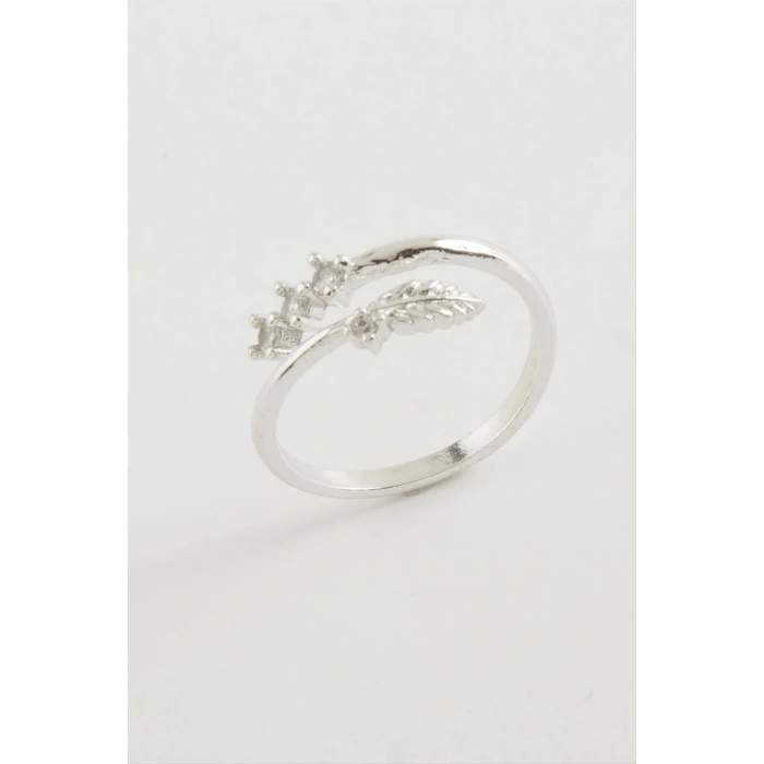 Yaprak Zirkon Taşlı Yüzük