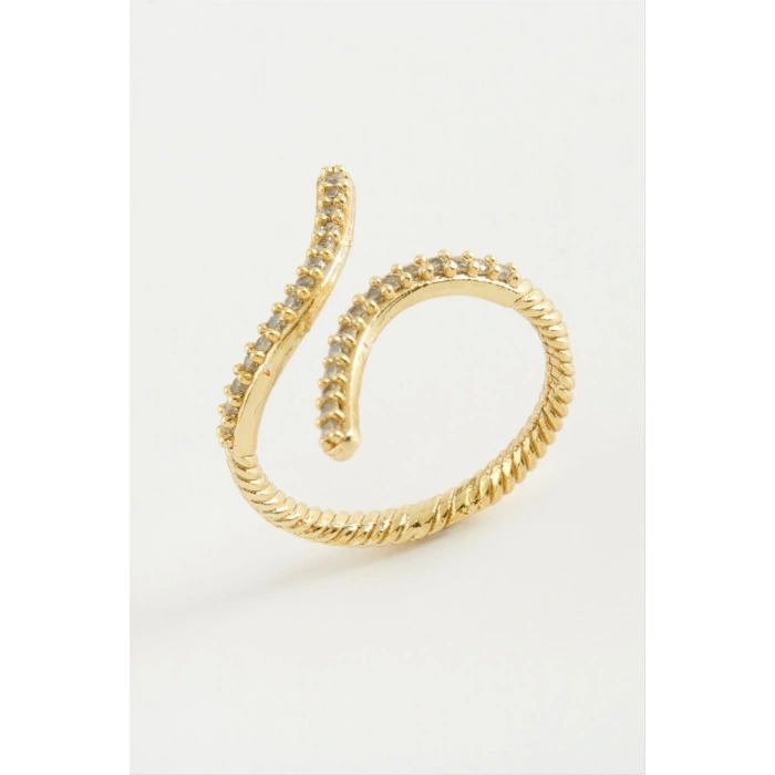 Yılan Zirkon Taşlı Yüzük