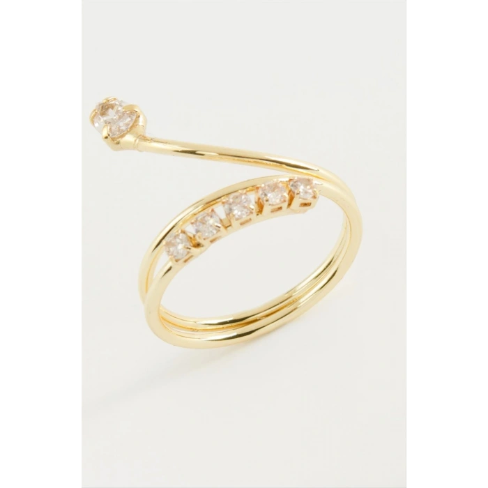 Yılan Zirkon Taşlı Yüzük