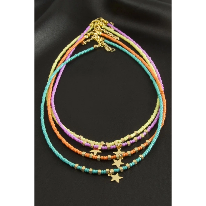 Yıldız Kum Boncuk Kolye