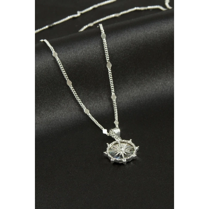 Yıldız Sedef Lüks Çelik Kolye