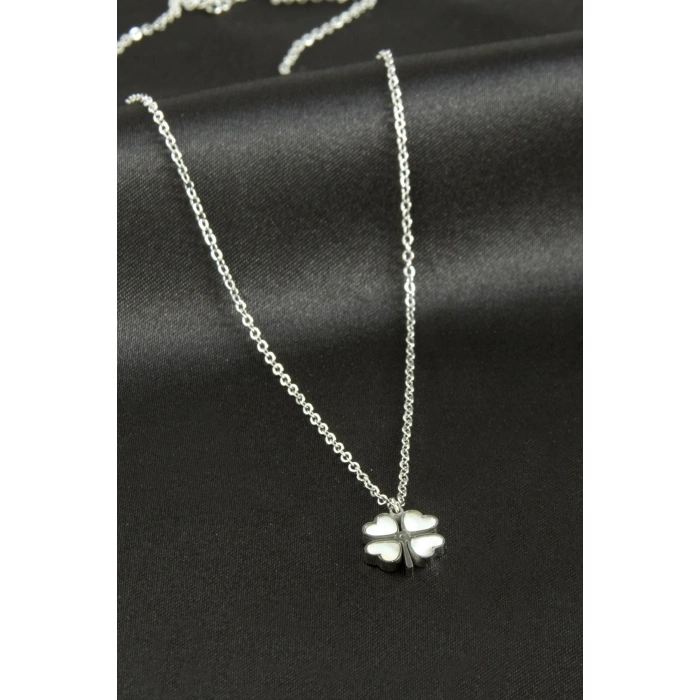 Yonca Sedef Lüks Çelik Kolye