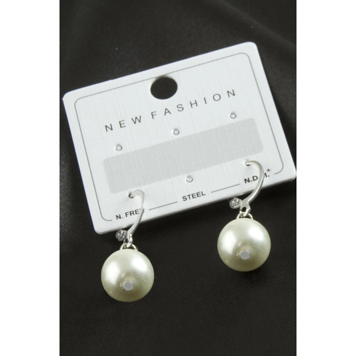 Yuvarlak İnci Küpe