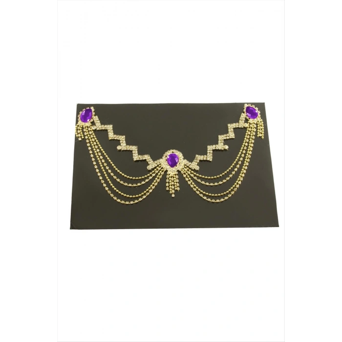 Zikzak Şerit Taşlı Alınlık