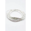6lı Lastikli Bileklik - Gümüş