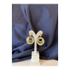 Çelik Gold Infinity Swirl Küpe (Çift)
