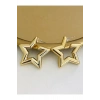 Kadın İthal Yıldız Küpe 4 cm