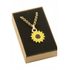 Ayçiçeği Mineli Kutulu Kolye