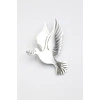 Çelik Güvercin Broş - Gümüş