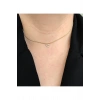 Çelik Zirkon Taşlı Kalp Choker
