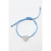 Kalp İp Bileklik - Turkuaz
