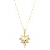 Kalp Yıldız Kolye - Altın