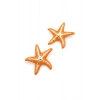 Mineli Deniz Yıldızı Küpe - Turuncu