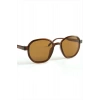 Oval Kahverengi Renkli Güneş Gözlüğü