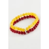 Sarı Kırmızı Doğaltaş Bileklik 6 mm