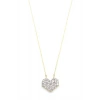 Taşlı Kalp Kolye - Altın