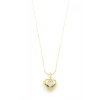 Taşlı Kalp Kolye - Altın