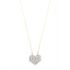 Taşlı Kalp Kolye - Altın