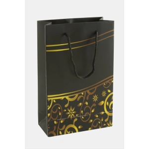 11*17 Çiçek Desenli İpli Karton Çanta 1 Adet