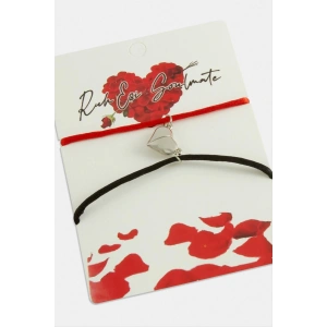 2 Adet Kalp Mıknatıslı Çift İp Bileklik