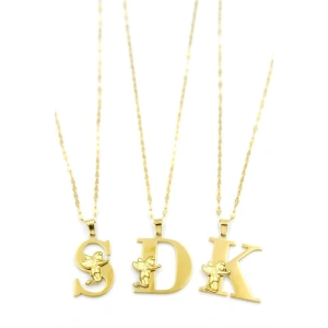 24lü Harf Kolye - Altın