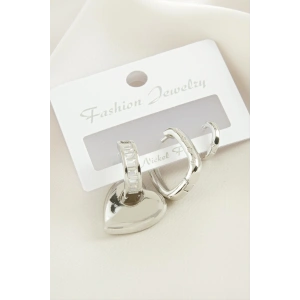 3 Adet Kalp Zirkon Taşlı Küpe