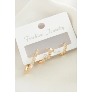 3 Adet Zikzak Zirkon Taşlı Küpe