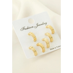 6 Adet Yarım Halka Küpe 1 cm