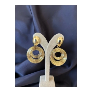 Çelik Gold Infinity Swirl Küpe (Çift)