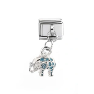 Fil Figürlü 9 Mm Paslanmaz Çelik Italyan Bileklik Charmı