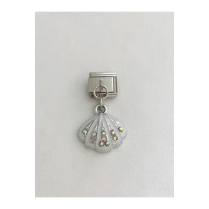 Deniz Kabuğu Figürlü 9 Mm Paslanmaz Çelik Italyan Bileklik Charmı