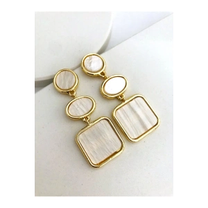 Çelik Sedefli Sallantılı Küpe