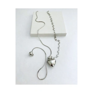 Çelik Asansörlü Kalp Kolye