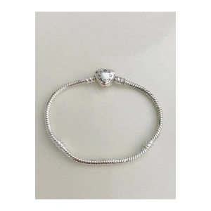 Marka Model Kalp Figür Pndra Çelik Bileklik 18 cm