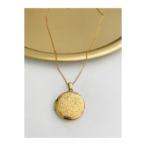 Çelik Kararmaz Fotoğraflık Açılır Kapaklı Madalyon Kolye 2,5 cm