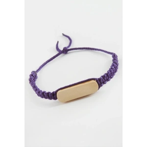 Ahşap Makrome Örgülü Bileklik