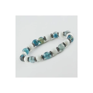 Akik-Hematit -Sedef Doğaltaş Bileklik