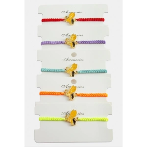 Arı Makrome Örgülü Bileklik