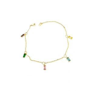 Baget Taşlı Halhal - Altın