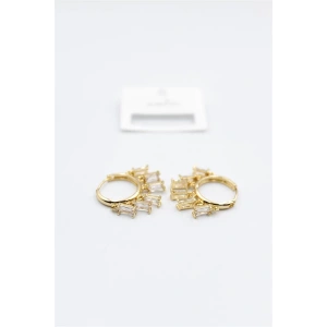 Baget Taşlı Shakira Küpe - Altın