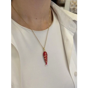 Balık Kolye - Kırmızı