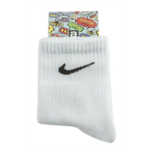 Beyaz Kolej Çorap 8*28