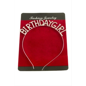 Birthday Girl (Doğum Günü Kızı) Yazılı Taşlı Taç