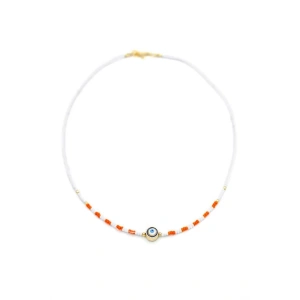 Boncuk Göz Kolye - Beyaz