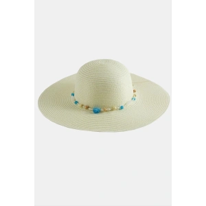 Boncuklu Hasır Şapka