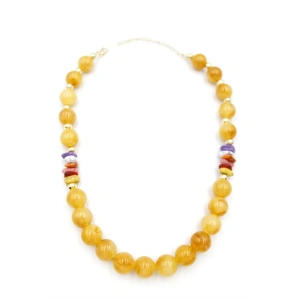 Boncuklu Kolye - Sarı