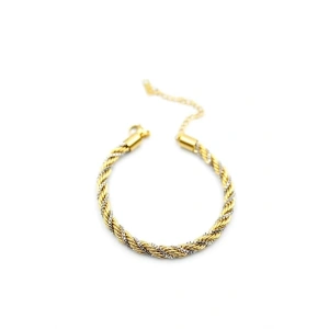 Burgu Zincir Bileklik - Altın
