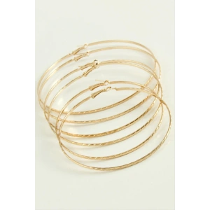 Burgulu Metal Halka Küpe 6 Adet