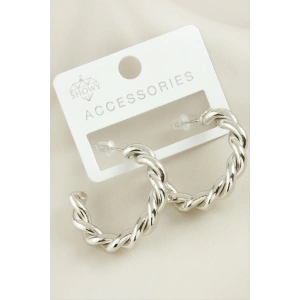 Burgulu Trend Halka Metal Küpe