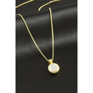 Cam Taş Lüks Çelik Kolye